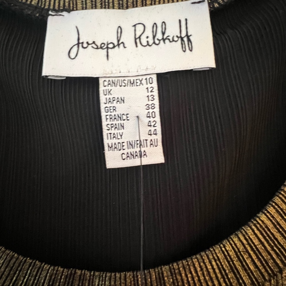 Joseph Ribkoff Metallic Tee - Picture 3 of 5